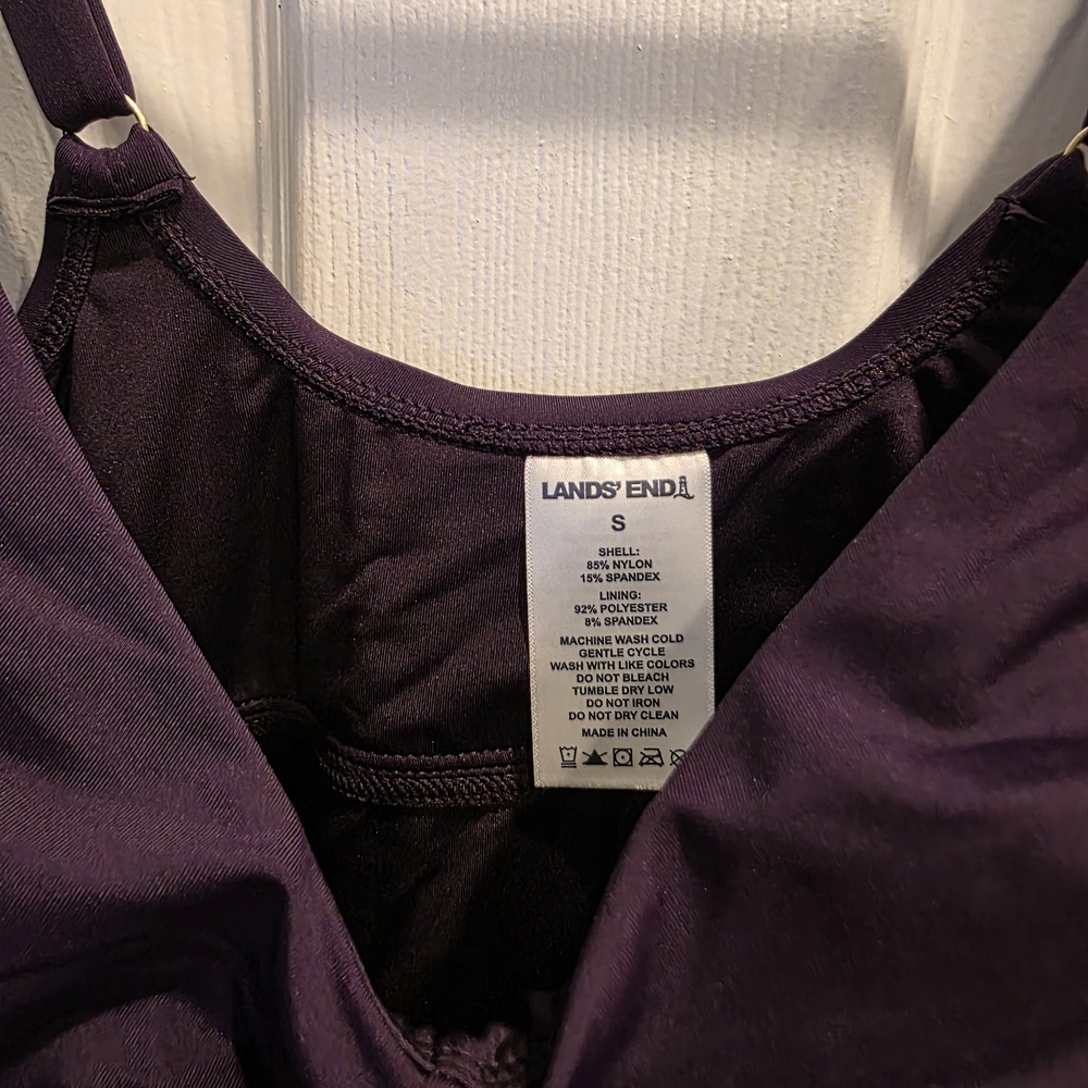 Lands' End Deep Purple Swimsuit - Picture 3 of 8
